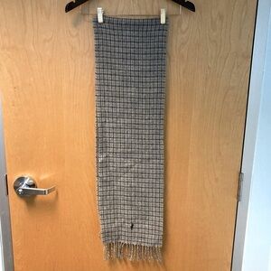 POLO Ralph Lauren Wool Blend Checkered Scarf with Fringe
